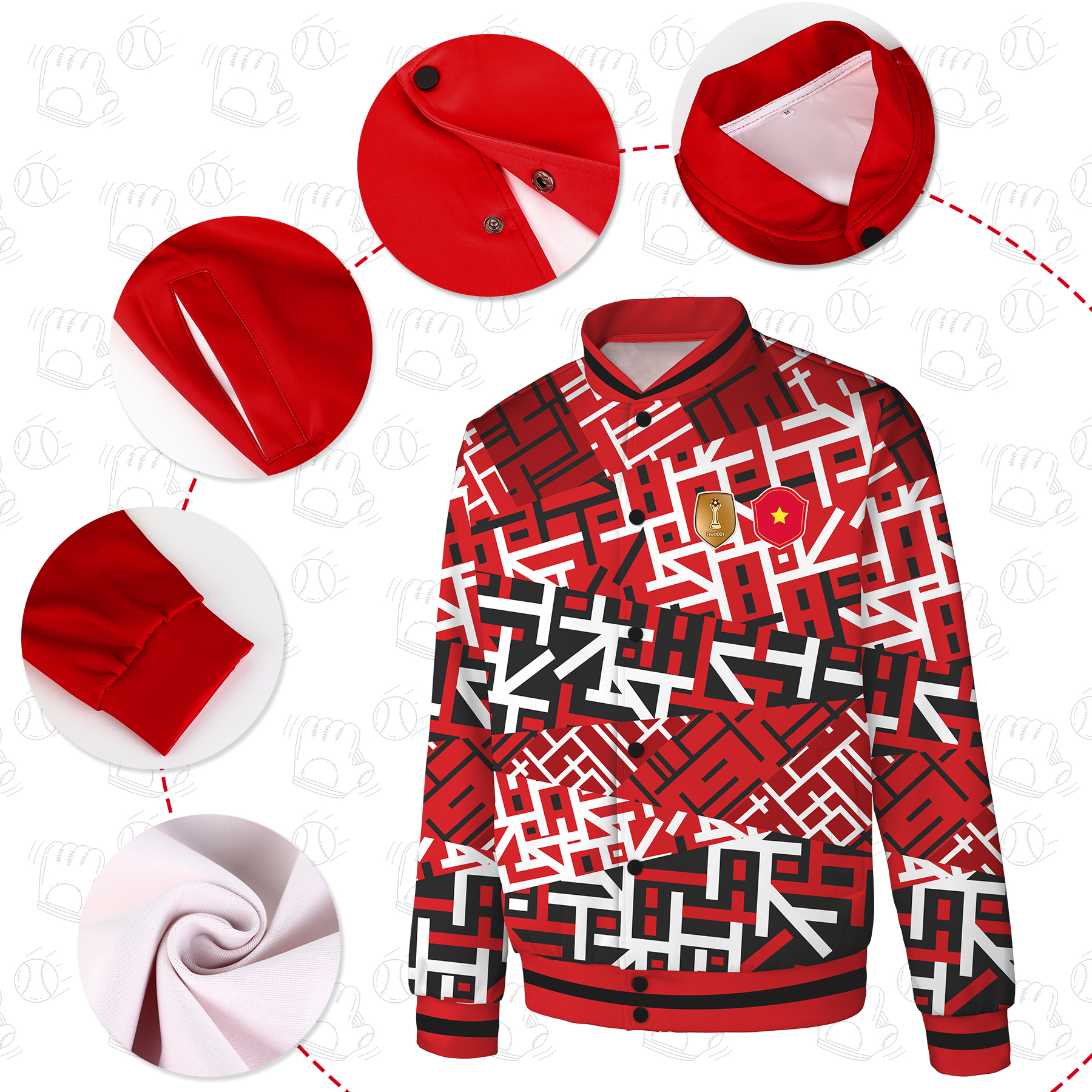 Custom Personalized Men's Varsity Jacket(Full Color Dye Sublimated) (3)