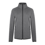 Women’s Heathered Sweater Full-Zip Fleece Jacket (1)
