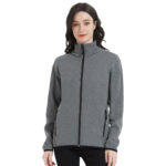 Women’s Heathered Sweater Full-Zip Fleece Jacket (1)