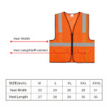 High Visibility Safety Vest with 4 Pockets