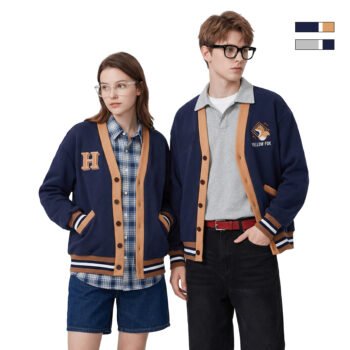 Personalized Customization Cotton Varsity Cardigan